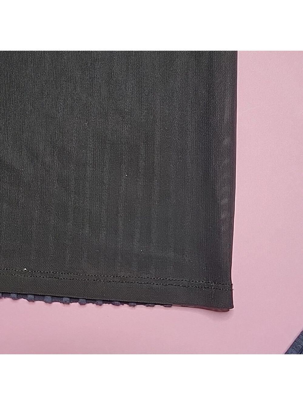Zara Navy Ribbed Sheer Back Top - Picture 5 of 5